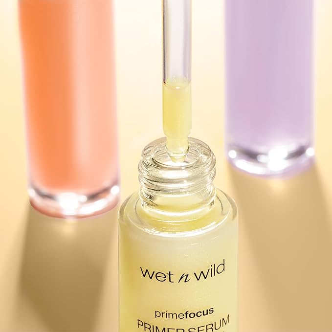 wet n wild Prime Focus Facial Serum Primer Makeup Extending, Hydrating Face Skin Care Product, Reduces Fine Lines And Wrinkles, For Repairing Dry Skin, Retinol Alternative-BrightBean Baby