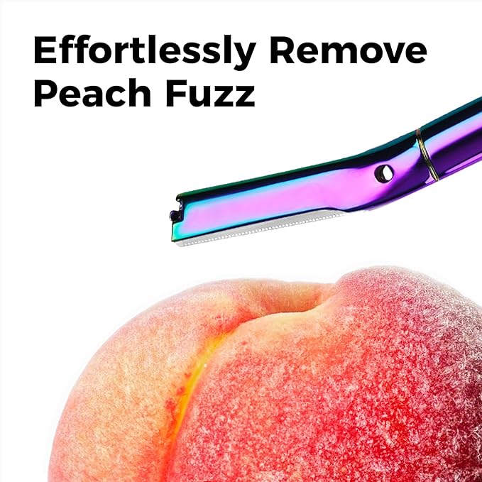 ZOMCHI Dermaplane Razor for Women Face, Premium Facial Razor & Eyebrow Razor, Dermaplaning Tool with Metal Handle, Removes Peach Fuzz, Exfoliates Skin, 11 Blades (Rainbow)-BrightBean Baby