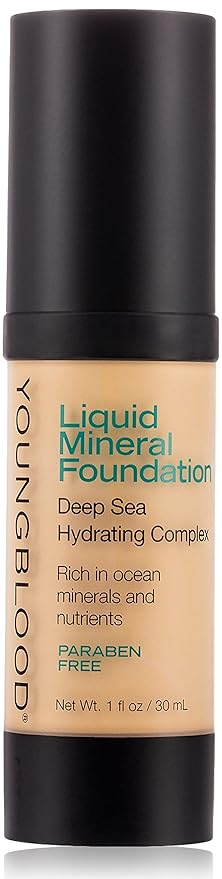 Youngblood Liquid Mineral Foundation, Shell, Dewy, Lightweight, Full Coverage, Vegan, Cruelty Free, Gluten-Free-BrightBean Baby