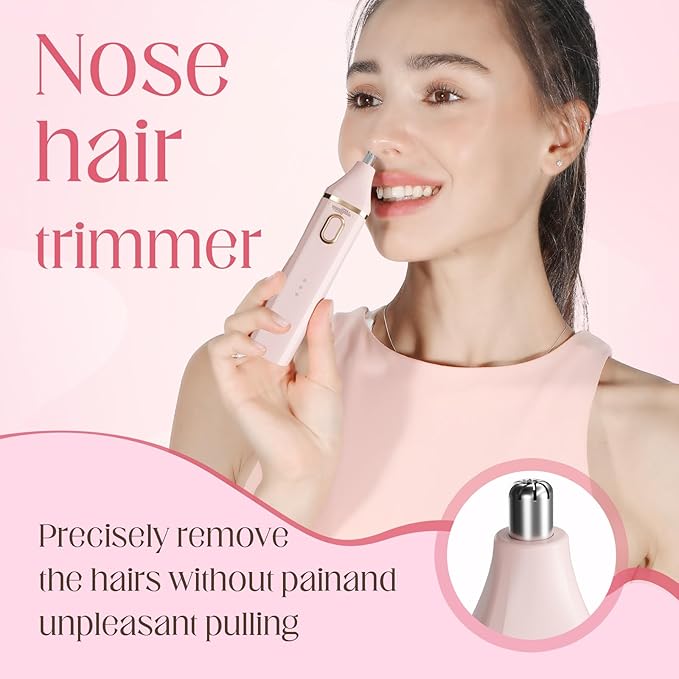 Bikini Trimmer for Women: 3 in 1 Gentle&Painless Electric Razor for Women,120min Cordless Runtime,USB Charge Dock,Ceramic Blade,IPX7 Waterproof Wet & Dry Use &Easy Cleaning Travel Grooming Kit (Pink)-BrightBean Baby