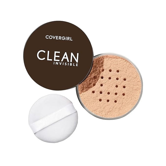COVERGIRL Clean Invisible Loose Powder - Loose Powder, Setting Powder, Vegan Formula - Translucent Light, 20g (0.7 oz)-BrightBean Baby