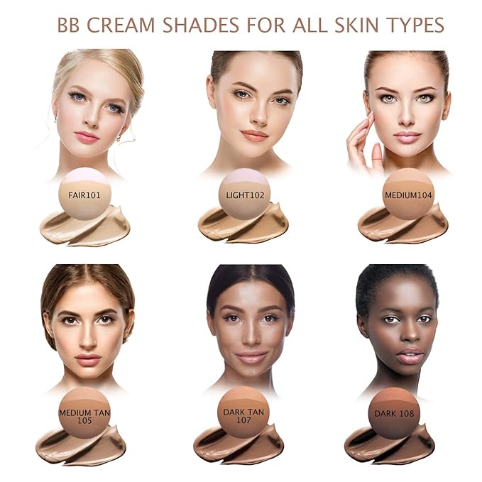 Bellaterra Cosmetics BB Cream - Tinted Moisturizer & Mineral Foundation, Hypoallergenic, Buildable Coverage, Oil-Free, Non-Comedogenic, Vegan, 1.69oz, Dark 108-BrightBean Baby