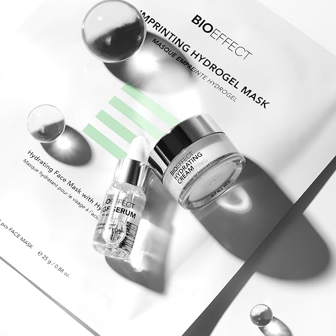 BIOEFFECT EGF Serum Try-Me Mini Sample Skincare Set with Hydrating Cream & Hydrogel Mask, Travel-Size Trio of Growth Factor Anti-Aging Serum, Moisturizer & Soothing Facial Mask-BrightBean Baby