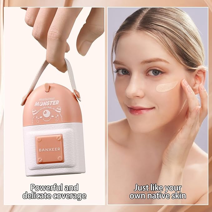 Concealer Moisturizing Gradient Foundation, Lightness Oil Control Long Lasting Waterproof Full Coverage Color Correcting Foundation-BrightBean Baby