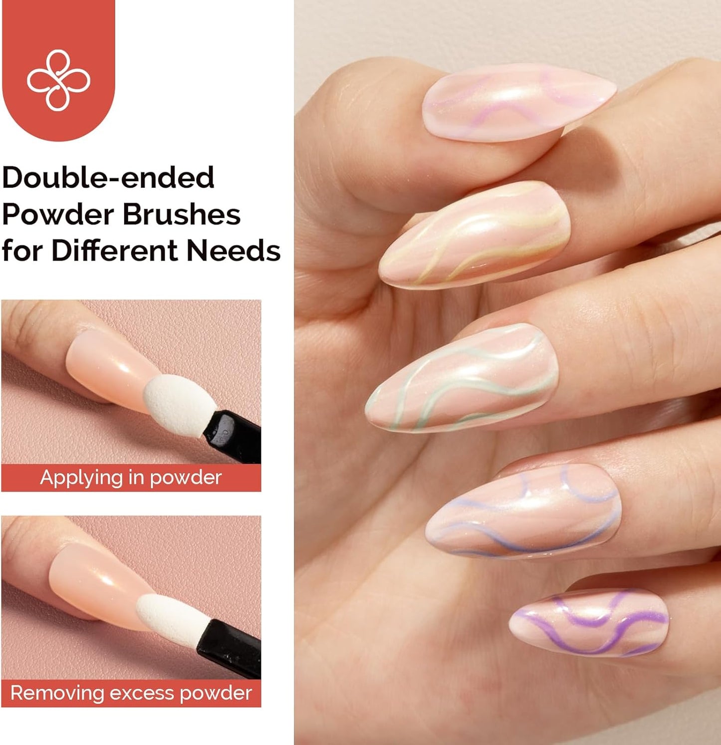 MelodySusie Gold Chrome Nail Powder for Gel Nails,Pearl Powder Mirror Effect Pigment Pearlescent Mermaid Pigment Pearl Glitter for Home DIY Salon Use-BrightBean Baby