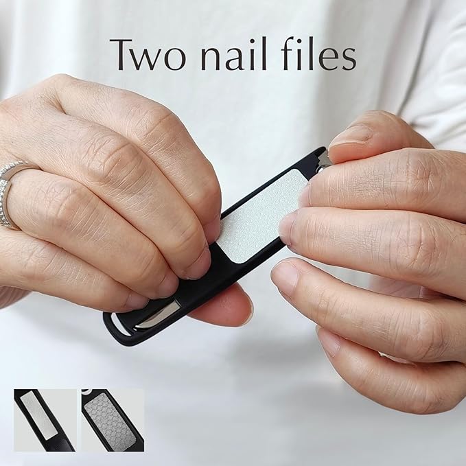 Konovo Nail Clippers for Women Travel, Nail Clippers with File, Fingernail Clippers for Girls-BrightBean Baby