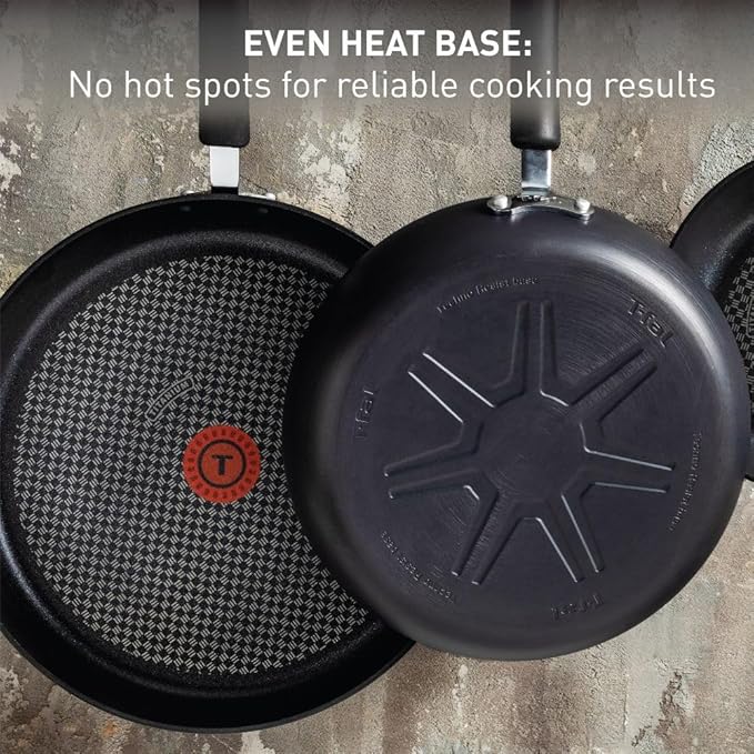 T-fal Ultimate Hard Anodized Nonstick Fry Pan Set 2 Piece - 10 & 12 Inch Grey
