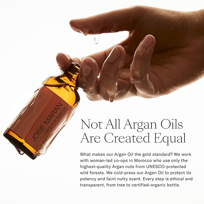 Josie Maran Pure Argan Oil + Liquid Exfoliant Kit - Anti Aging Hyperpigmentation Treatment & Hydrating Argan Oil for Dry Skin - Body Skin Care Products For Everyday Use (3.4 oz)-BrightBean Baby