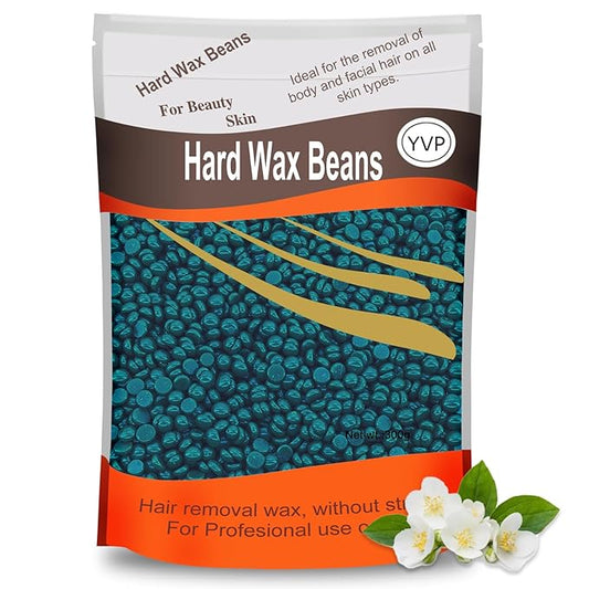 Hard Wax Beads for Brazilian Waxing, Sensitive Skin, Face, Eyebrow, Back, Chest, Legs At Home - Pearl Wax, 300g/bag (Dark Green)-BrightBean Baby