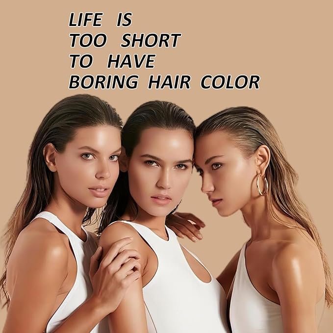 Light Brown Shampoo Para Pintar el Cabello - Instant Hair Dye Shampoo 3 in 1 Refresh Hair Color, Herbal Shampoo Hair Dye for Women Men, Easy to Use & Long Lasting Hair Color Shampoo 16.90 oz-BrightBean Baby