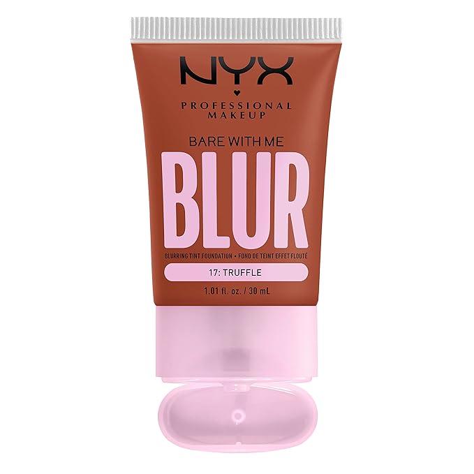 NYX PROFESSIONAL MAKEUP Bare With Me Blur Skin Tint Foundation Make Up with Matcha, Glycerin & Niacinamide - Truffle-BrightBean Baby