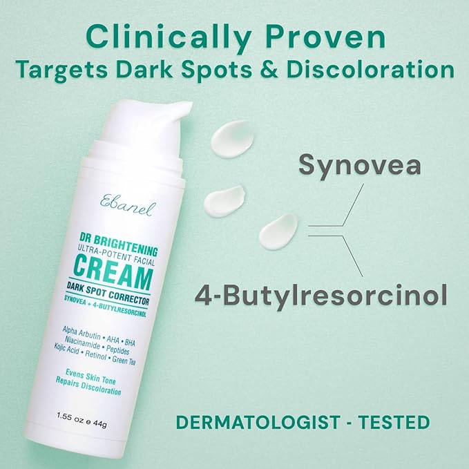 Ebanel Dark Spot Remover for Face & Body, Skin Brightening Cream with Synovea, Alpha Arbutin, Niacinamide, Kojic Acid, Dark Spot Corrector for Hyperpigmentation, Discoloration, Melasma, and Age Spots-BrightBean Baby