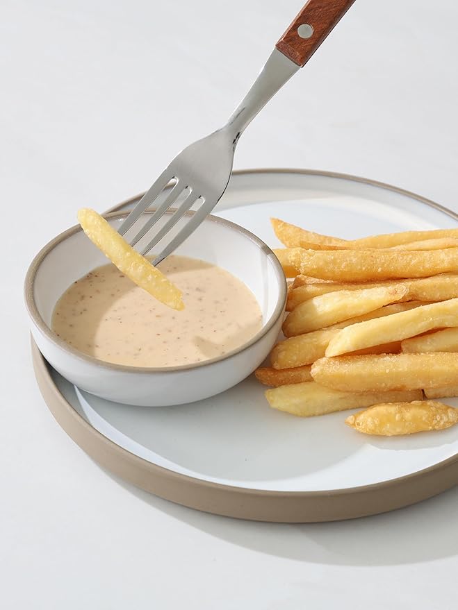 famiware Nature Ceramic Soy Sauce Dish, Dipping Bowls Set of 6, 3 oz Dipping Sauce Bowls/Dishes/Cups/Plates, Small Serving Bowls for Side Dishes, Condiments, Sushi, Appetizer, Dessert, Snowy White