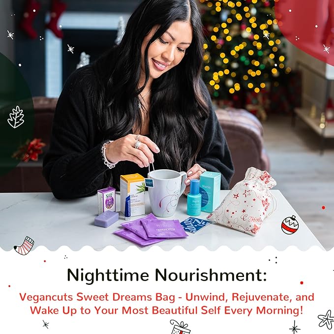 Sweet Dreams Bag - Dreambox Night Time Beauty Set Collection Kit w Night Cream, Tea and Lavander Soap - Skin Care Collection for Vegan Lovers - Great Christmas Gift for Her, Women-BrightBean Baby