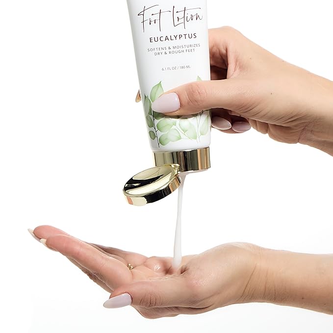 Live Green Foot Care Collection in Eucalyptus, Foot Spa Set with Sherpa Slippers, Foot Lotion (60ml), Foot Scrub (60ml) and 2 Bath Bombs (80 grams each)-BrightBean Baby