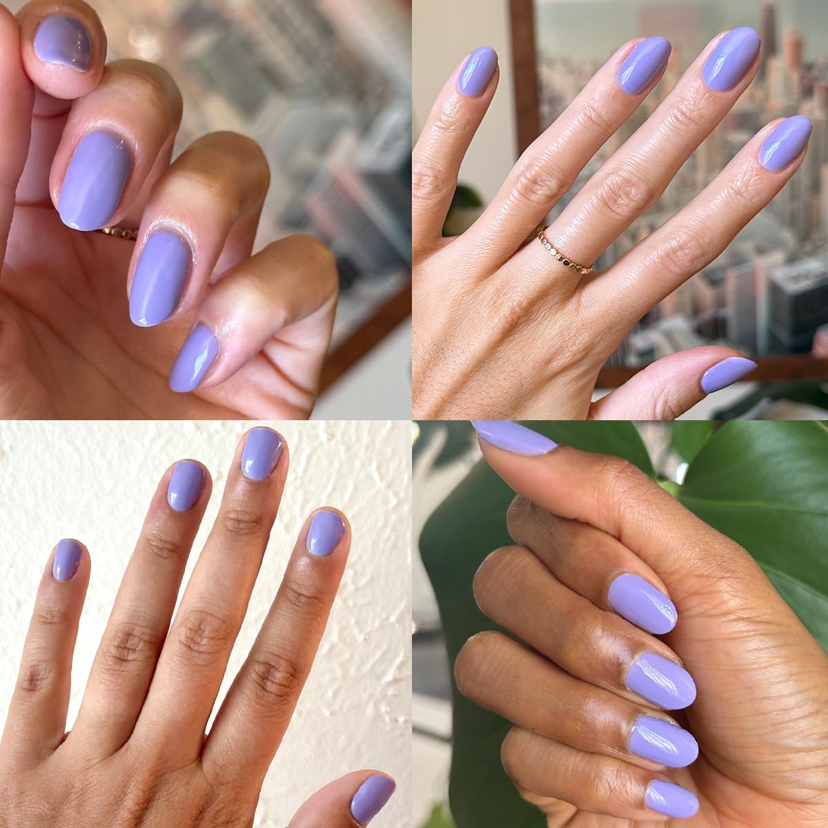 Olive & June Gel Polish | UV LED Nail Lamp Needed | Long Lasting Formula | Up to 21 Days of Wear | Damage-Free Removal | Salon-Quality Manicure at Home | Bold & Unshaken | Bold Purple-BrightBean Baby