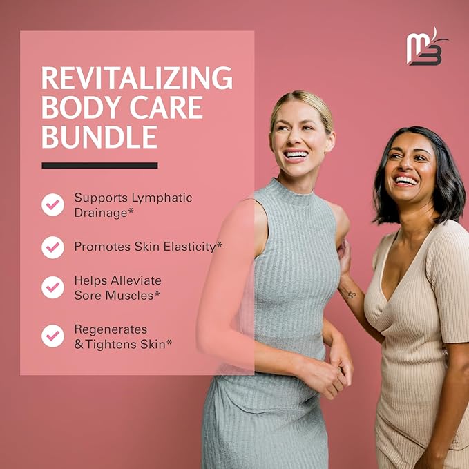 M3 Naturals Anti Cellulite Massage Oil and Silicone Body Brush – Collagen and Stem Cell Skin Tightening Formula for Smoothing and Firming – 8 Fl Oz-BrightBean Baby