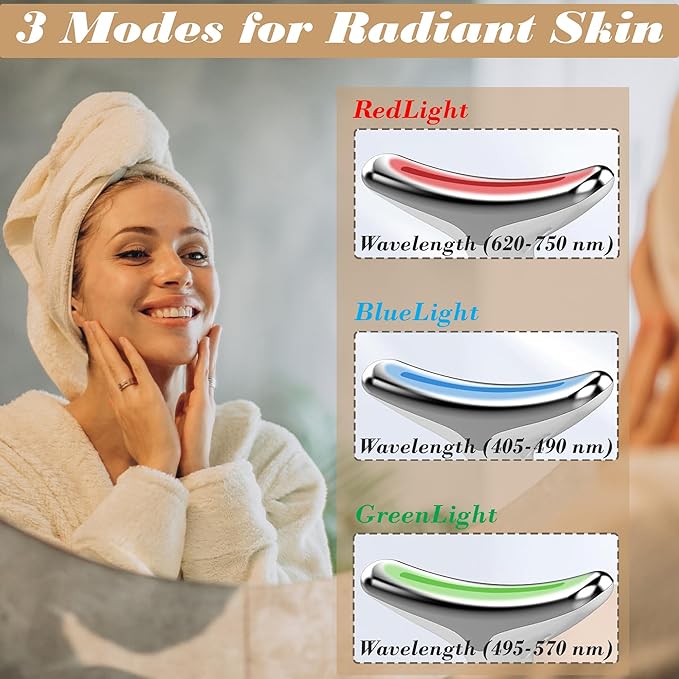 Facial Massager for Women and Men – Face Roller for Skin Tightening, Wrinkle Reduction, Anti-Aging, Face Lifting, Skin Care, Beauty Tool for Jawline, Neck Massager, Rechargeable Home Spa Device,-BrightBean Baby