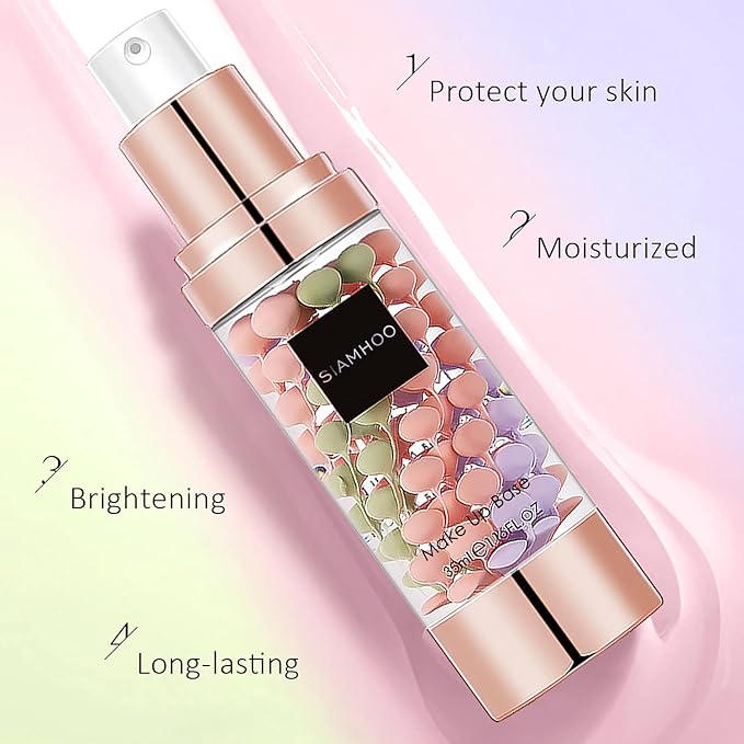 SIAMHOO One Step Face Primer Makeup Tricolor Tinted Moisturizer Skin Tone Correcting and Brightening Primer for Glowing and Flawless Makeup, 35ml - 1pcs-BrightBean Baby
