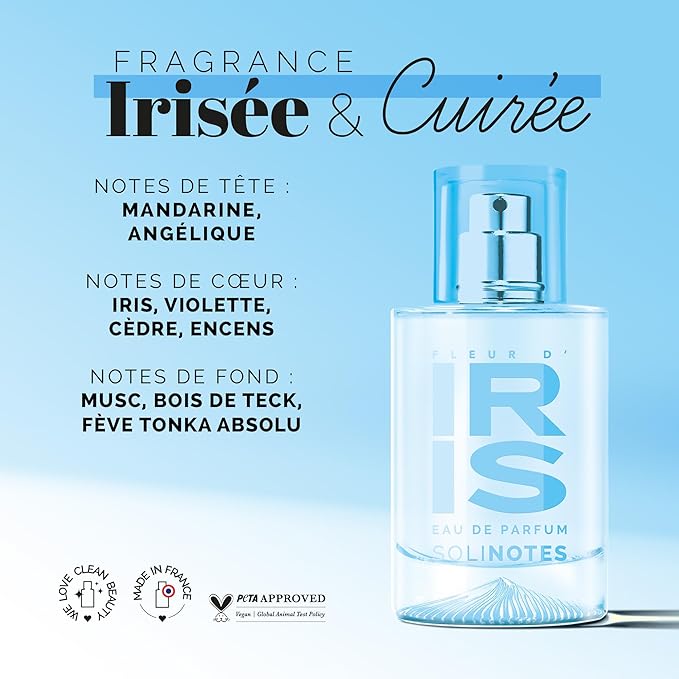 SOLINOTES Iris Blossom Perfume for Women - Eau De Parfum | Delicate Floral and Soothing Scent - Made in France - Vegan - 1.7 fl.oz-BrightBean Baby