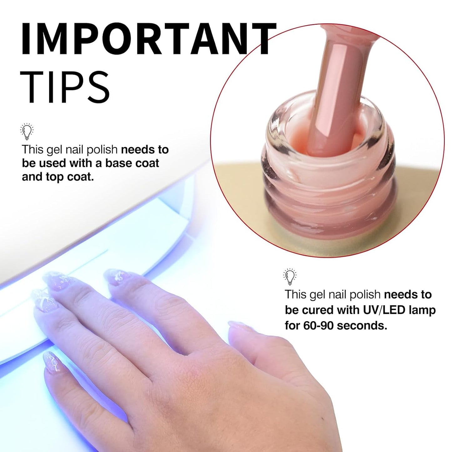 CANNI Pink Jelly Gel Polish – 9ML Translucent Sheer Nude Soak-Off UV/LED Gel Nail Polish for DIY Manicure or Salon Use-BrightBean Baby