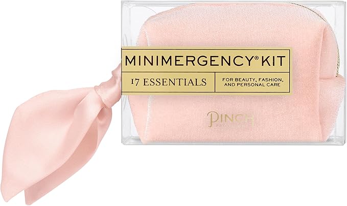 Pinch Provisions Velvet Minimergency Kit, for Her, Includes 17 Must-Have Emergency Essential Items, Compact, Multi-Functional Pouch, Gift for Parties and Birthdays-BrightBean Baby