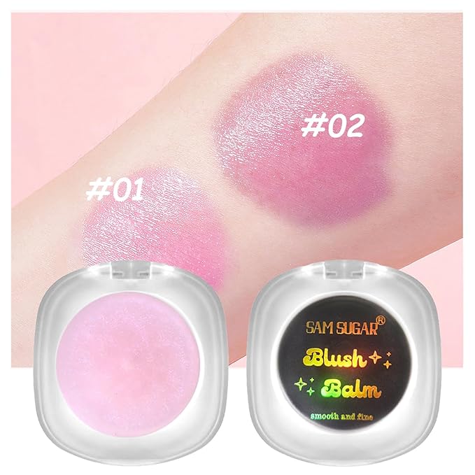 Cream Blush Makeup, Natural Pink/Black Glossy Face Blusher, Color Changing Cream Blush for Cheek and Lip Tint, Blendable Formula, Matte and Dewy Finish Lightweight Blush Makeup (Black, One)-BrightBean Baby