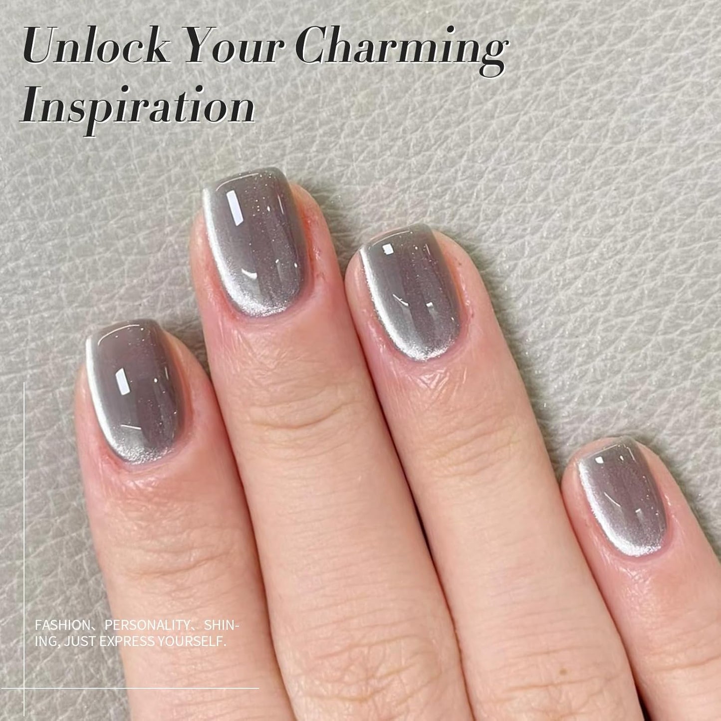 Born Pretty Cat Magnetic Eye Gel Nail Polish, Gray Moonlight Cat Magnetic Gel, Glass Shiny Effect Gray Soak Off Nail Art Salon Manicure Home Gift 15ml-BrightBean Baby