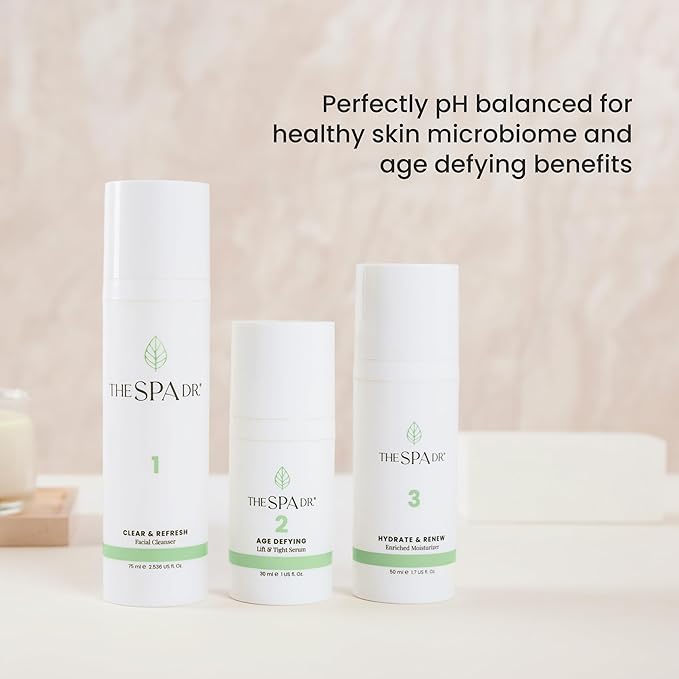 The Spa Dr. 3-Step Age-Defying Skincare System - Antiaging SkinCare Set for Women - Anti Aging Skin Care Sets for Women - Skin Care Routine: Cleanser, Age Defying Lift & Tight Serum, Moisturizer-BrightBean Baby