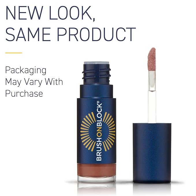 Brush On Block Sun Shine Protective Lip Oil SPF 30, Mineral Protection from UVA/UVB & Blue Light, Hydrating, Cruelty-Free, Gluten-Free, & Vegan, Fig-BrightBean Baby