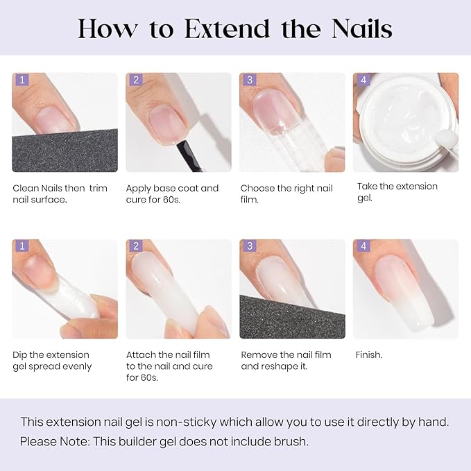 MIZHSE Solid Builder Gel, Non-Sticky White Sculpting Gel for Nails, 3D Nail Art Building Carving Modeling Hard Nail Extension Soak Off U V/LED Salon Home DIY 15g/0.5oz-BrightBean Baby