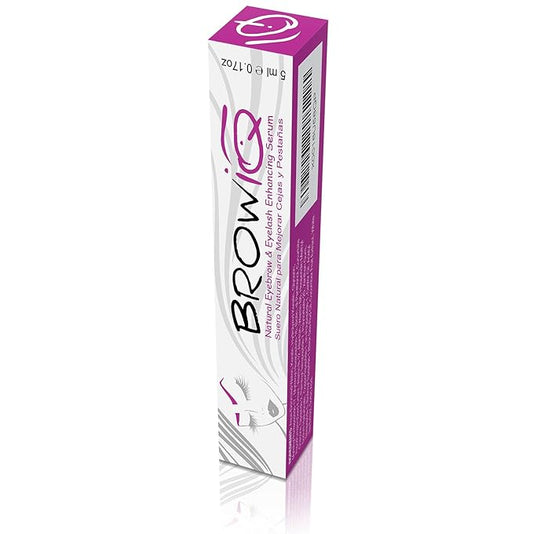 Eyebrow Growth Serum (5 ML) Support for Natural Thicker Looking Brows and Eyelashes With Octatein Complex, Biotin, Botanical Extract, Hyaluronic Acid, Tea Extract, Vitamin, Fragrance Free, BrowIQ-BrightBean Baby