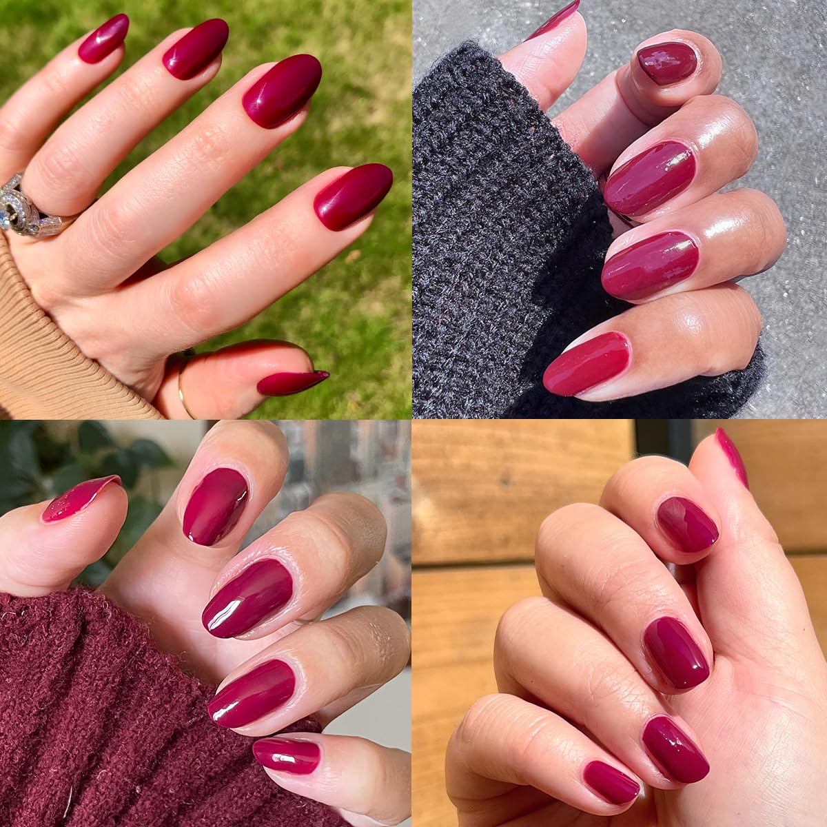 Olive & June Quick Dry Nail Polish | Instant, Fast-Drying, Smudgeproof Color | 15-free, Vegan, Cruelty-Free Formula | Lasts up to 5 Days | Salon-Quality Manicure Pedicure at Home | Cabernet | Wine Red-BrightBean Baby