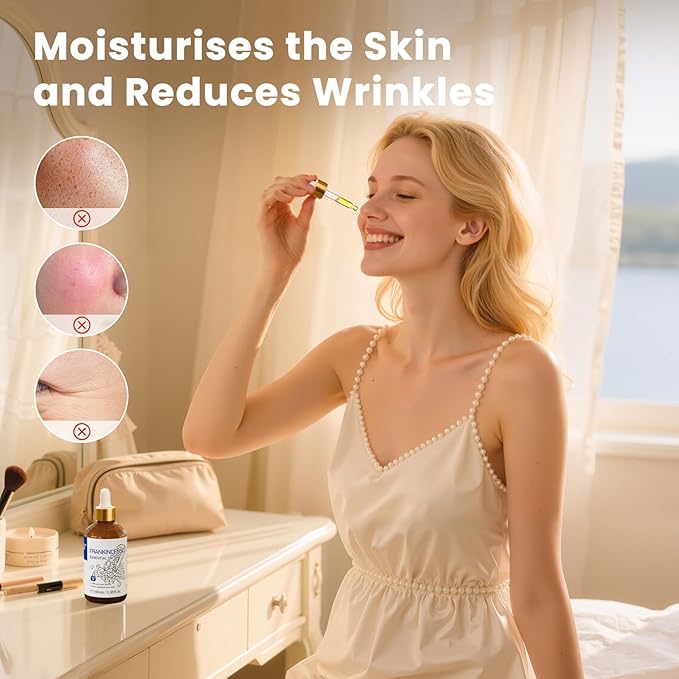 HIQILI 100ML Frankincense Essential Oil, for Massage, 100% Pure and Natural 3.38 Fl Oz-BrightBean Baby