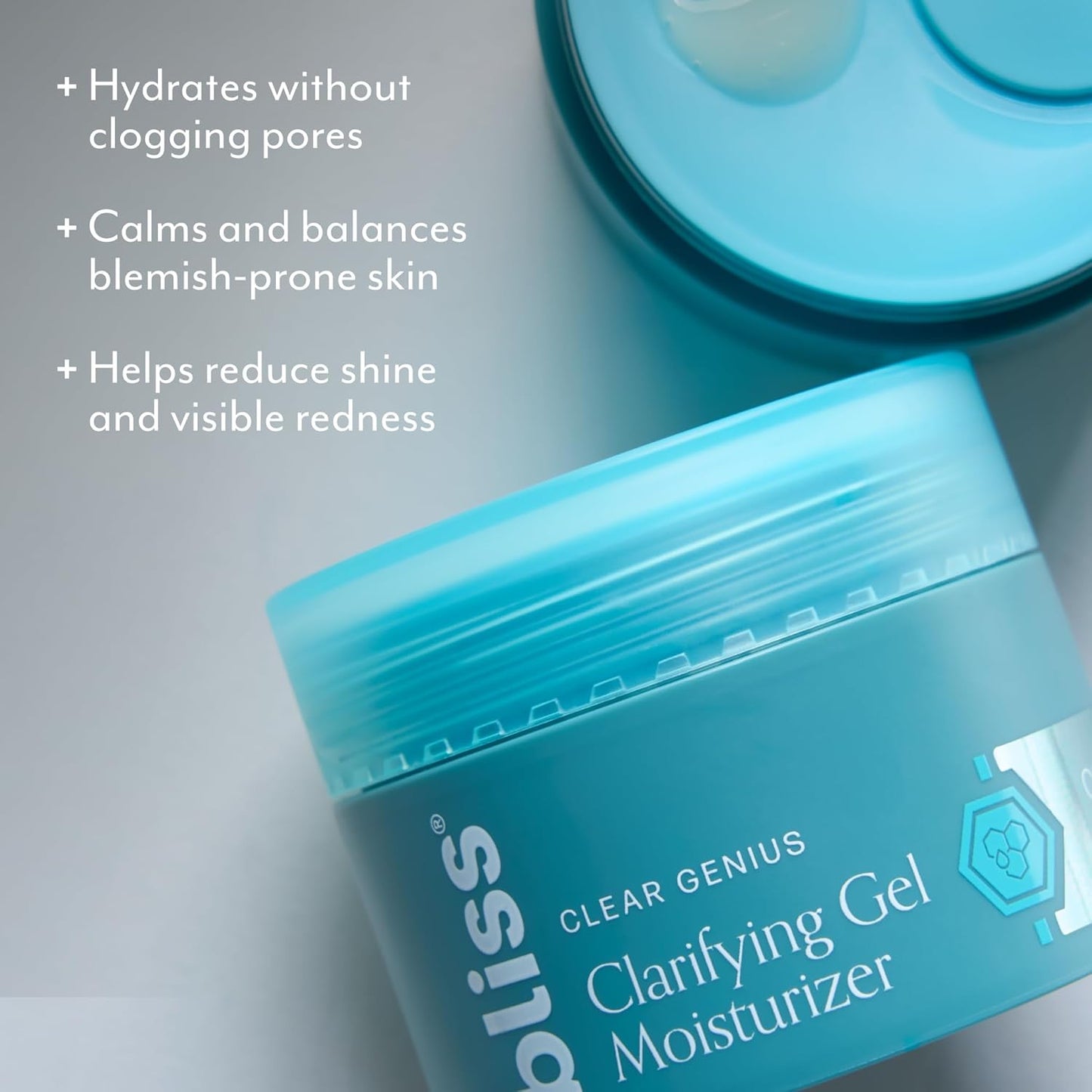 Bliss Clear Genius Clarifying Gel Moisturizer with CLARITY 5 Complex | Salicylic Acid, Niacinamide & Witch Hazel for Blemish-Prone Skin, 1.7 fl oz-BrightBean Baby