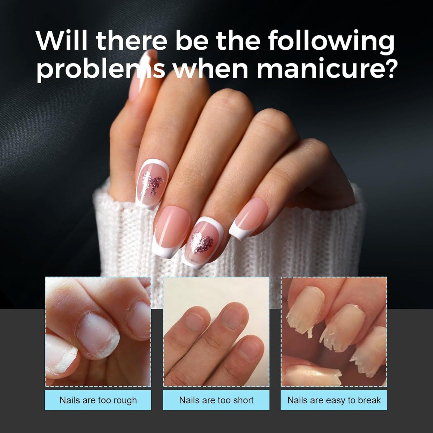 TOMICCA Short Coffin Nail Tips Acrylic Nails 240Pcs Acrylic Nail Kit Gel Nail Tips Pre-shape Clear Nails for Beginner and Professional DIY Salon 12 Sizes-BrightBean Baby