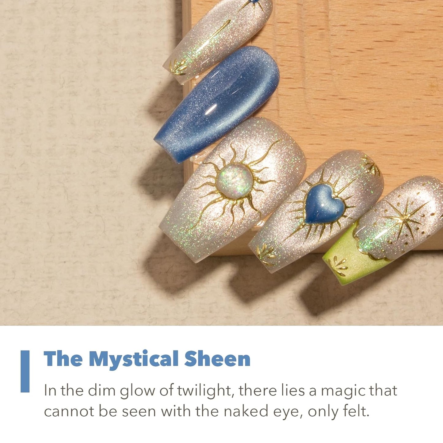 High-Density Cat Eye Gel Nail Polish with Magnet Stick, 15ml Dopamine Color Palette, Magnetic Effect Gel for DIY Manicure, Multiple Color Options - Ocean Luster-BrightBean Baby