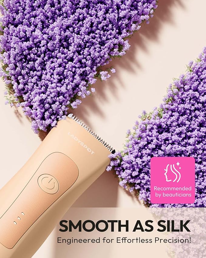 LADYSPOT™ Finishing Trimmers, Electric Shaver for Women, Hair Trimmer for Womens, Shaving & Grooming Sets Kit with 3 Guard and Replaceable Ceramic Blade Heads, Waterproof Wet/Dry(Orange)-BrightBean Baby