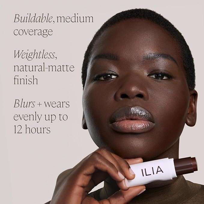 ILIA - Skin Rewind Complexion Stick - Foundation + Concealer + Skincare | Non-Toxic, Vegan, Cruelty-Free, Clean Makeup (38C - Jarrah, 0.35 oz | 10 g)-BrightBean Baby