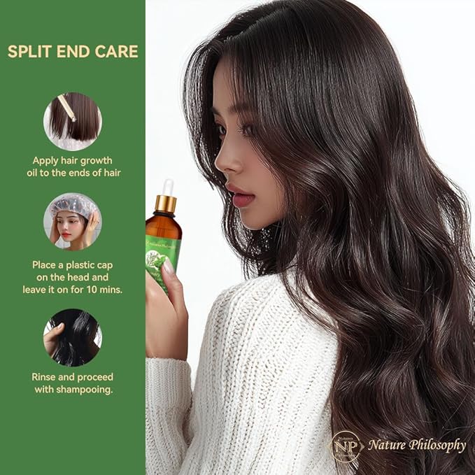 NP NATURES PHILOSOPHY Rosemary Oil for Hair Growth, Hair Growth Oil 3.38 fl oz, Anti-Hair Loss, Quickly Absorbed & Non-Greasy, Aussie Organic Hair Serum for All Hair Types, for Men and Women-BrightBean Baby