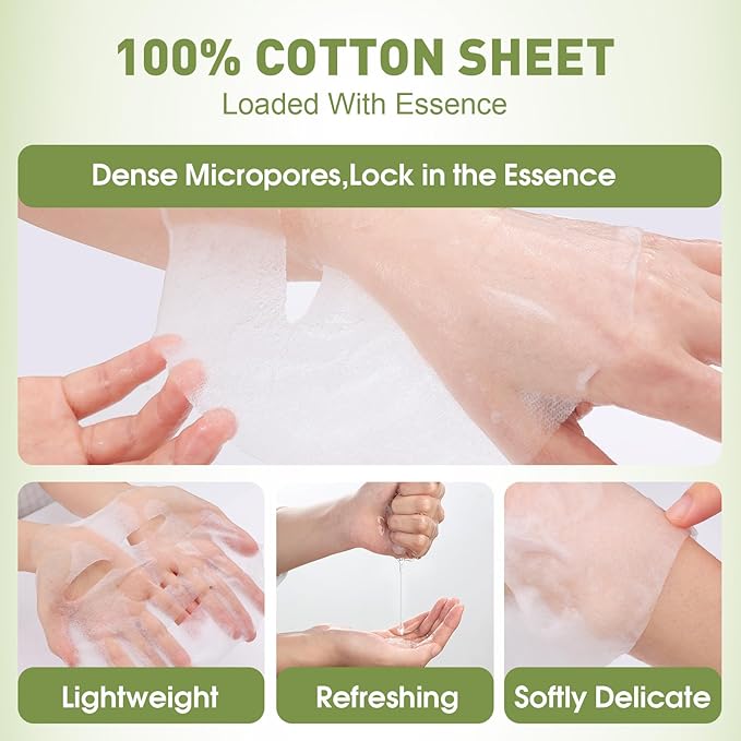 48 Pack Collagen Hydrating Face Masks Skincare for Women, Moisturizing & Soothing Face Mask for All Skin Types, Facial Masks Set Spa Gifts for Women, Bulk Sheet Face Mask for Skin Care-BrightBean Baby