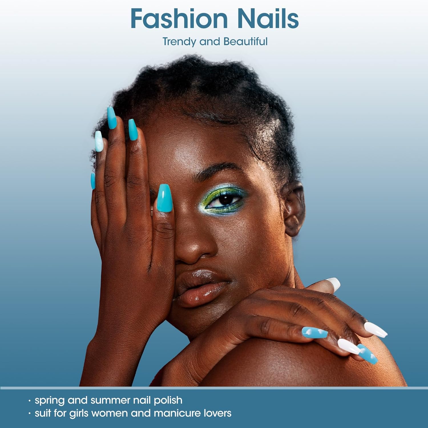 GELLEN Teal Regular Nail Polish Non Gel, Fast Air Drying Mint Turquoise Nail Polish No UV Light Needed Spring Summer 6 Colors Blue Green Set for Women Girls Manicure Home Salon, Hema Free, 0.33 Fl.Oz-BrightBean Baby