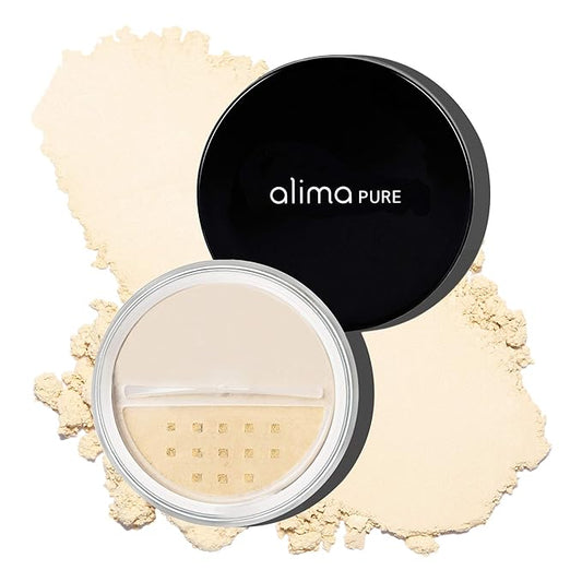 Alima Pure Matte Foundation Loose Mineral Powder Foundation Makeup, Loose Powder Makeup Oil Free Talc Free Powder, Natural Makeup Mineral Foundation Full Coverage Natural Foundation Powder .15 oz/4.5g-BrightBean Baby
