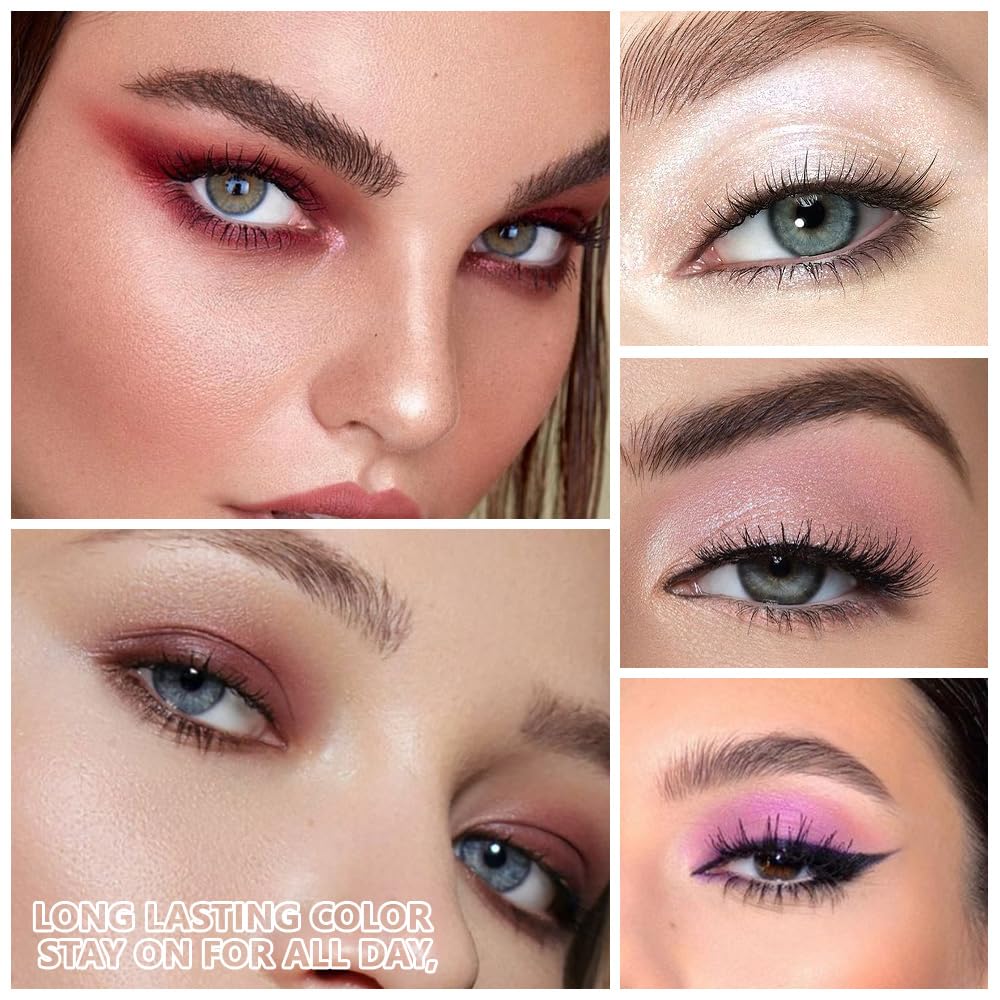 Silver Purple Mauve Eyeshadow Palette,Natural Neutral Warm Cream Light Colors Eyeshadow Palette,Eye Shadow Palette Long Lasting Naturing-Looking Make Up Pallets for Women,Vegan-BrightBean Baby