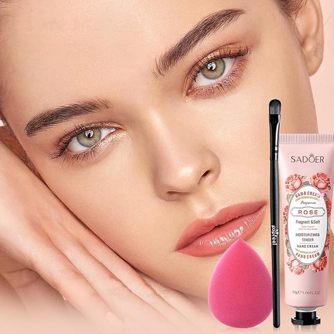 All in One Eyeshadow Palette Makeup Set, Makeup Kit with Primer, Mascara, Concealer Palette, Lip Stick, Brow Pen, Travel Makeup Bundle Holiday Surprising Makeup Gift Box for Women Girl-BrightBean Baby