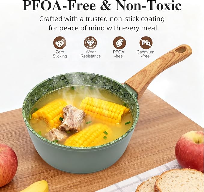 Nonstick Cookware Set 2-Piece 10.25" Green - PFOA Free