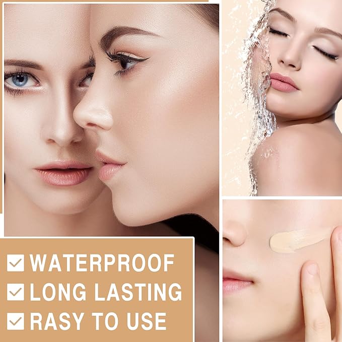 Skin Tone Adjusting CC Cream Spf 50, Colour Correcting Self Adjusting for Mature Skin, Moisturizing Skin, Primer, Concealer, Brightening Skin Tone（2Pcs Natural Color）-BrightBean Baby