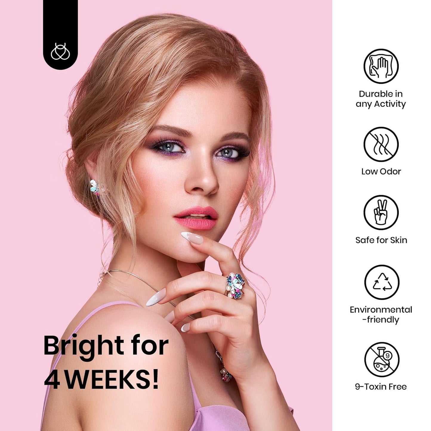 Beetles Pink Gel Nail Polish, Barely Pink Gel Polish Soak Off LED Nail UV LED Lamp Pastel Nail Art Manicure Salon DIY Home 0.51Oz Gift for Women-BrightBean Baby