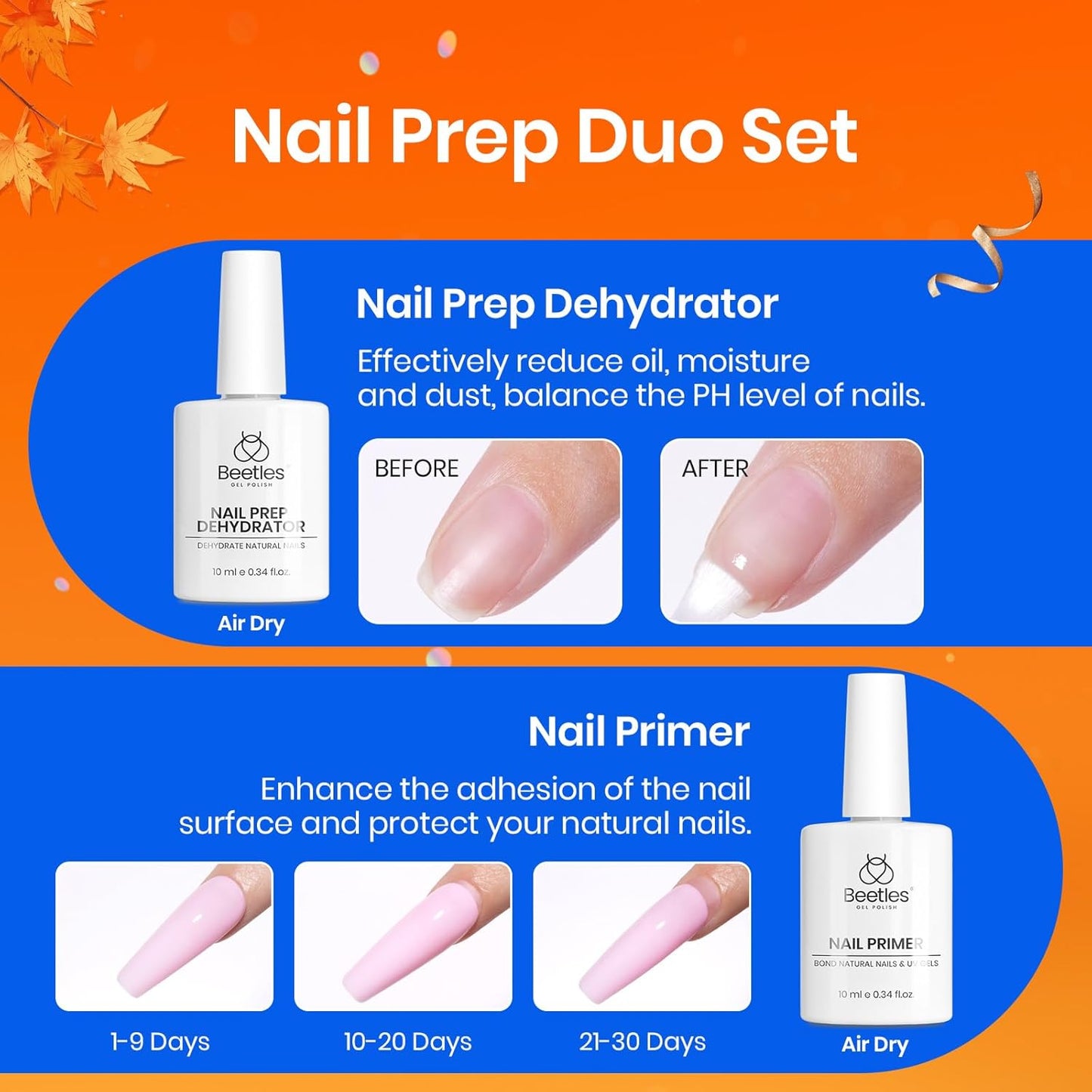 Beetles Gel Nail Kit Medium Almond with Nail Dehydrator and Primer, 576Pcs Half Matte Etch-X Gel Nail Tips Solid Nail Glue Mini Nail Lamp Acrylic Nail Tips Easy DIY Nail Extension Set Gift for Women-BrightBean Baby