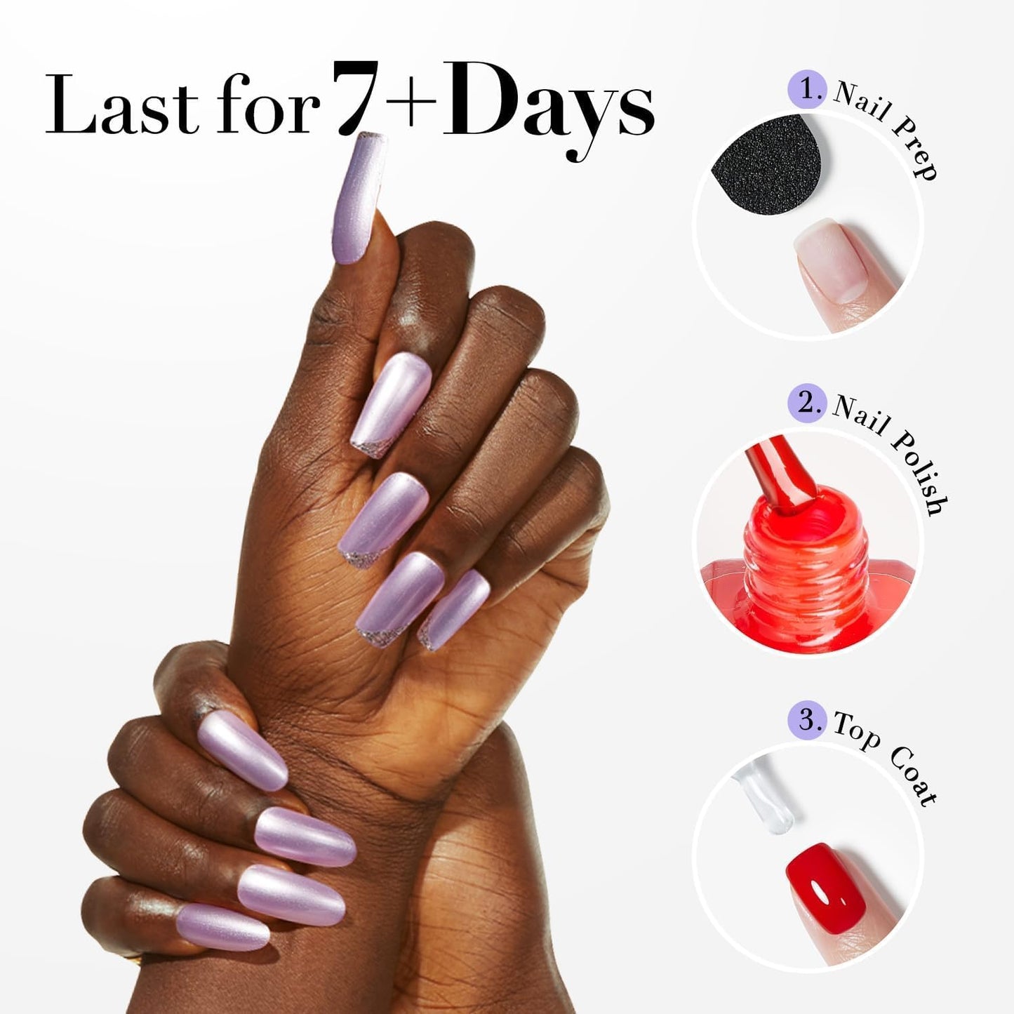 AZUREBEAUTY Blue Purple Violet Galaxy Quick Dry Complete Natural Super Lustrous Nail Enamel Polish,Professional for DIY Manicure and Pedicure at Home-BrightBean Baby